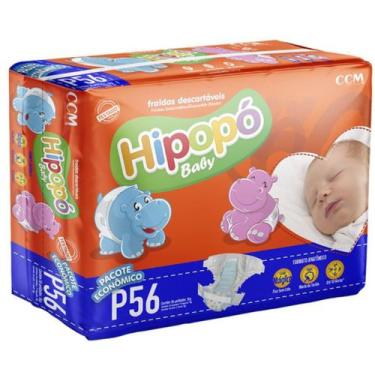 Imagem de Fralda Hipopo Baby Econômico, P com 56