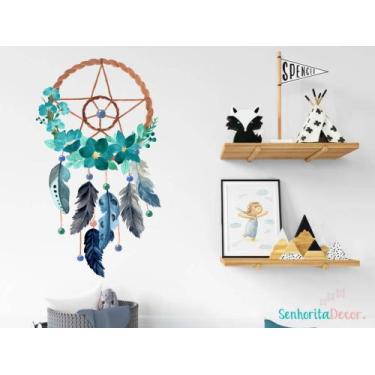 Imagem de adesivo de parede filtro dos sonhos decoração quarto sala - Senhorita 