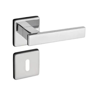 Imagem de Fechadura Manual Interna Ros Quadrada Cromado Pado - A.R Variedades MT