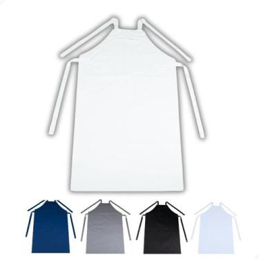 Imagem de Avental Profissional Azul Marinho - Departamix, Branco