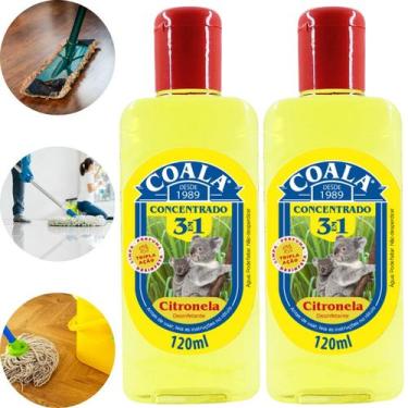 Imagem de KIT 2 DESINFETANTE CONCENTRADO COALA 3 EM 1 FRASCO 120ml CADA - LIMPA,