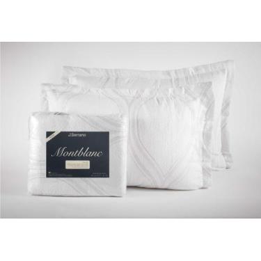 Imagem de Kit Colcha Montblanc Orvalho 01 Branco Casal Queen 230x260cm - Tapete 