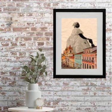 Imagem de Quadro Cidade Salvador - Baiana - 60x48cm - Quadros On-line, Madeira p