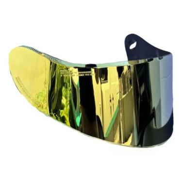 Imagem de Viseira Mormaii Azul Dourado M1 Tiger Classic Origin Echo, Dourado