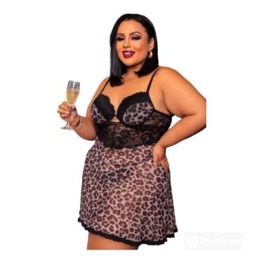 Imagem de Camisola Plus Size- Sensual- Com Renda Francesa - Ousadia Lingerie e M