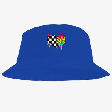 Imagem de Chapéu Bucket Hat Estampado Coraçao - MP Moda Masculina, Único, Azul c