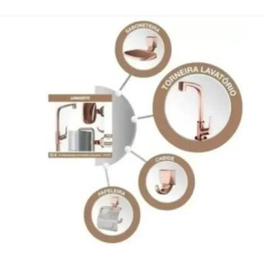 Imagem de Kit De Acessórios P/ Banheiro Rose Gold 2004 F71 Lorenzetti