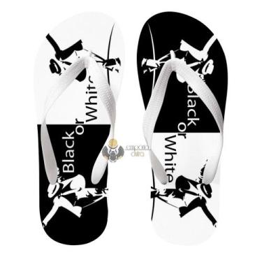 Imagem de Chinelo Michael Jackson black or white - Empório Dutra, 29/30