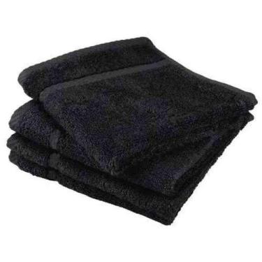 Imagem de Toalha de Rosto Sallon 42x70 cm Preto Bene Casa