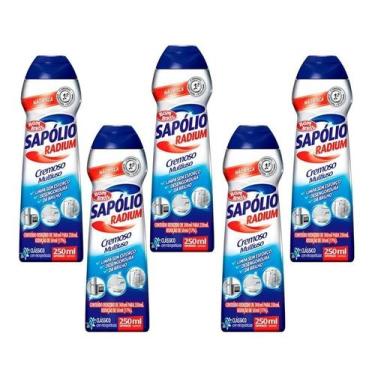 Imagem de Saponáceo Sapólio Radium Cremoso 250ml Bombril Kit 5 - Bom Bril