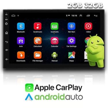 Imagem de Central Multimidia Android 7 Pol 2Gb+32GB Auto Carplay Espelhamento 2 