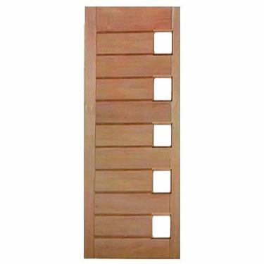 Imagem de Porta Entrada Maciça Pivotante Mexicana Horizontal para 5 Vidros - Mad