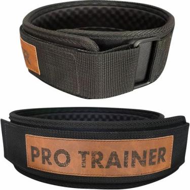 Imagem de Cinturão Treino Pro Trainer Powerlifting Equipamento Fitness, Preto, P