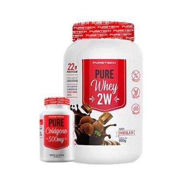 Imagem de Kit Pure Whey 2W 900g + Pure Colágeno 120 Caps PURETECH, Chocolate