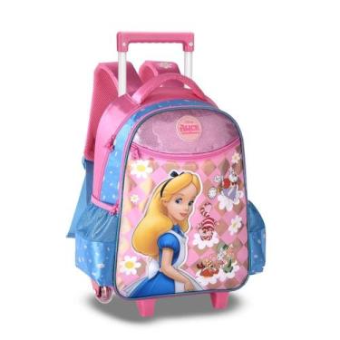 Imagem de Mochila Alice No País das Maravilhas de Rodinhas Disney Escolar Infant
