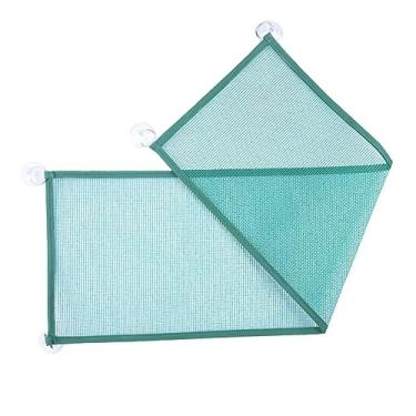 Imagem de Rede de malha para répteis, cama de rede respirável com ventosas, cama de rede para répteis suspensa de verão para cobra lagarto, retângulo (Verde)