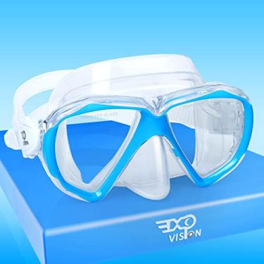 Imagem de EXP VISION Máscara de Mergulho com Snorkel Infantil 180° Máscara de Natação Antiembaçante para Crianças, Óculos de Natação de Vidro Temperado com Proteção Nasal Óculos de Natação Antivazamento para Na
