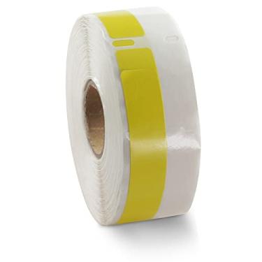 Imagem de BETCKEY Etiquetas coloridas compatíveis com etiquetas de código de barras de biblioteca Dymo 30346 (1,27 x 1,7/8 polegadas), compatível com impressoras Dymo LabelWriter Thermal 450, 4XL e Zebra [1 rolo, 600 etiquetas, amarela]
