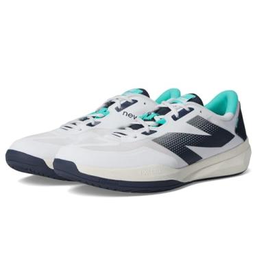 Imagem de New Balance FuelCell 796 V4 Tênis masculino, Branco/azul marinho/jade cibernético, 8 Wide