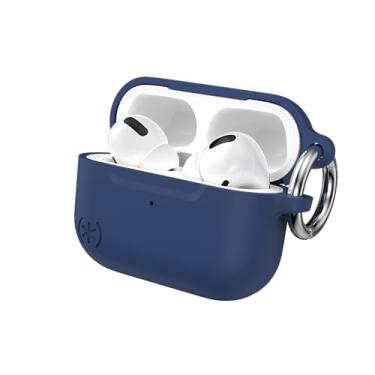 Imagem de Speck Capa para AirPods Pro – para Apple AirPods Pro 1ª geração e AirPods Pro 2ª geração – Revestimento durável de toque macio com mosquetão – azul costeiro