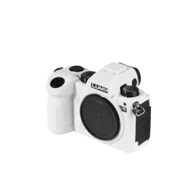 Imagem de STSEETOP Capa de câmera para Panasonic Lumix S5 - Capa protetora de silicone para DSLR DSLR, gaiola destacável, à prova de choque, à prova de poeira (branca)