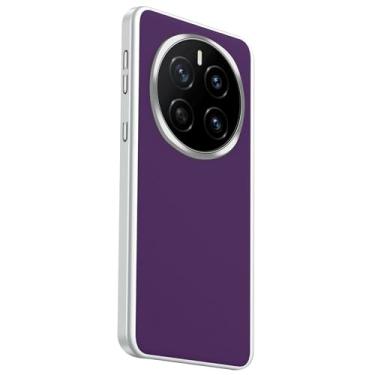 Imagem de POYUFRG Capa fina para Honor Magic 7 Pro/7, capa de silicone líquido, macia, durável e elegante, revestimento interno antiarranhões, roxo, 7 Pro