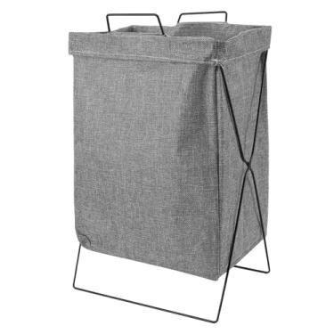 Imagem de Cesto de Lavanderia Dobrável Com Estrutura de Ferro, Organizador de Armazenamento de Roupas de Pano Oxford Reforçado, Escaninho de Armazenamento de Cesto de Roupas Retangular