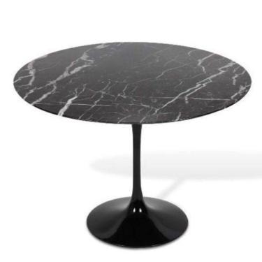 Imagem de Mesa De Jantar Tulipa Saarinen Redonda 130 Cm Mármore Nero