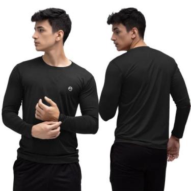 Imagem de Camisa Térmica Masculina Proteção Uv 50+ Segunda Pele - The Lion, Pret