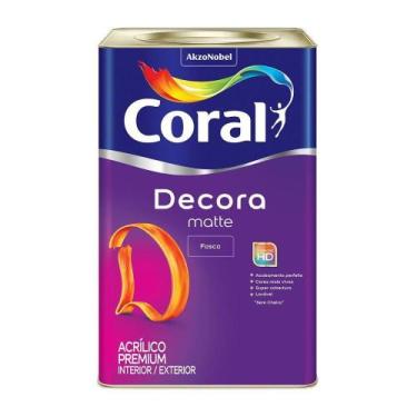 Imagem de Tinta Acrílica Fosca Premium Coral Decora Matte 18L, Branco