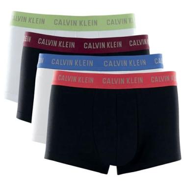 Imagem de Calvin Klein Kit 4 Cuecas Low Rise Trunk Boxer Masculina Original, 2 Pretas - 2 Brancas, GG