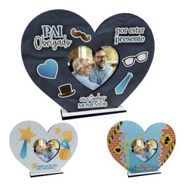 Imagem de Kit 20 Lembranças Dia Dos Pais Coração e Chaveiro - Parede Bonita, 1