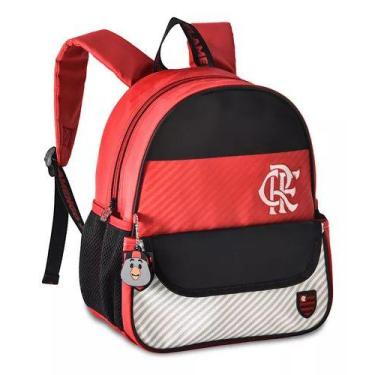 Imagem de Mochila Infantil Flamengo CRF Baby Branca - Escolar Creche Time Futebo