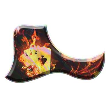 Imagem de Escudo De Violão Resinado Alto Relevo Holográfico Baralho EVH027 - Res