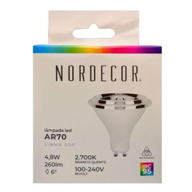 Imagem de Lâmpada de Led Sof AR70 4,8W 2700K 6 IRC 95 GU10 Bivolt - Nordecor - 1
