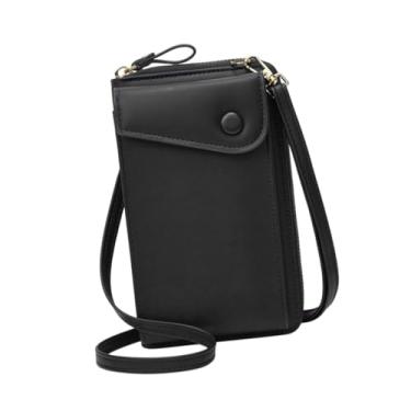 Imagem de YIJU Mini Bolsa Crossbody Travel Travel Shopping Zipper para Mulheres Portáteis Bolsa de Ombro Portátil, Preto