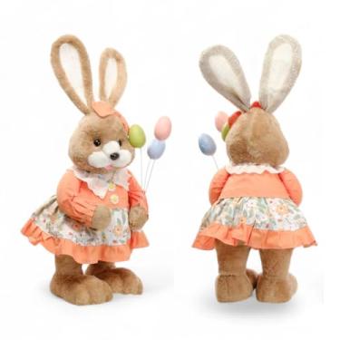 Imagem de Coelho de Páscoa Decorativo Sortido - 62cm - Cromus - Isopor e Tecido - Modelo Varia - 1 Unidade