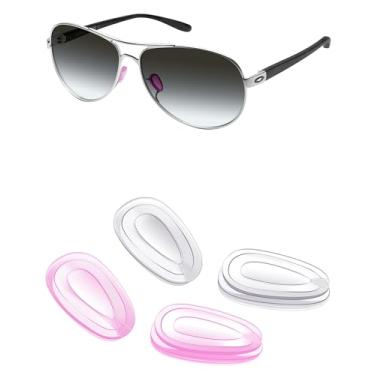 Imagem de Mryok 2 pares de protetores de nariz de substituição para óculos de sol Oakley Blender - Transparente e roxo claro