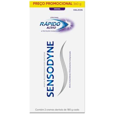 Imagem de Sensodyne NOVO Creme Dental para Sensibilidade Rápido Alívio e Proteção Duradoura com Flúor, 2 Unidades de 180g