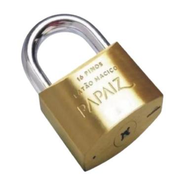 Imagem de Cadeado Papaiz 50mm Chave Tetra Crt 50 Cor Dourado