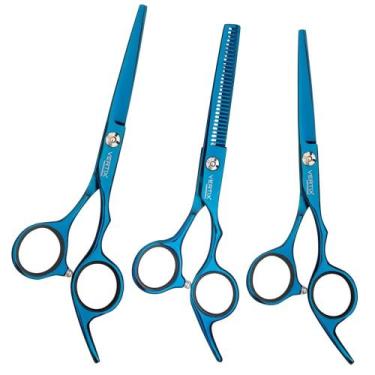 Imagem de Tesoura Blue Titanium Navalha5,5 Laser7" Desbates 6" Vertix