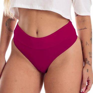Imagem de Kit 3 Calcinhas Tanga Fio Duplo Cintura Alta  Dupla Lingerie - Renda-s