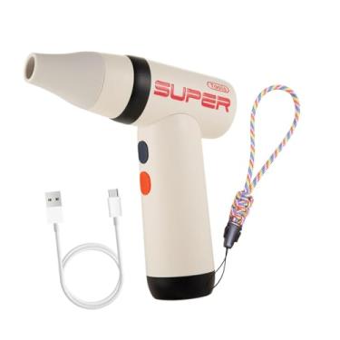 Imagem de Zialofi Secador de cabelo portátil 3 engrenagens Configurações compactas recarregáveis ​​(apenas modo de vento frio) secador sem fio para salão de hotel ao ar, Azul