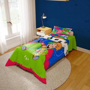 Imagem de Jogo de Edredom Infantil Dupla face Gato Galáctico - KN DECOR