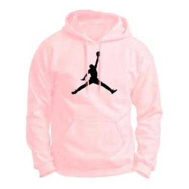 Imagem de Moleton Capuz Estampado Com Bolso Canguru Flanelado a - MF, Rosa, G