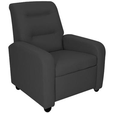 Imagem de Poltrona Classic Reclinável Tecido Corino Matrix Cor Preto