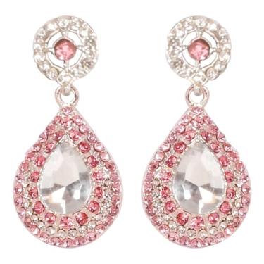 Imagem de Touchstone Brincos femininos indianos de bollywood glamourosos feitos à mão com design contemporâneo, joias de designer longo em strass cristal dourado ou prateado, Aço inoxidável, Sem pedra preciosa