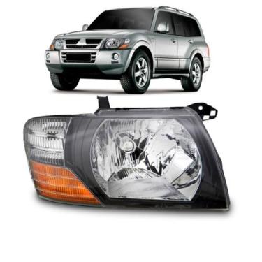 Imagem de Farol Mitsubishi Pajero Full  2000 2001 2002 2003 Máscara Negra - SP A