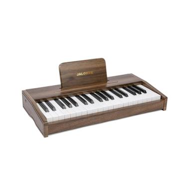 Imagem de JALOKEE Teclado de piano infantil, piano digital para crianças, instrumento musical educativo de brinquedo, piano de madeira para meninos e meninas acima de 3 anos (nogueira, 37 teclas)