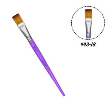 Imagem de Pincel Chato 443 - 18 Longo Sintético Tigre Cerdas Marrom